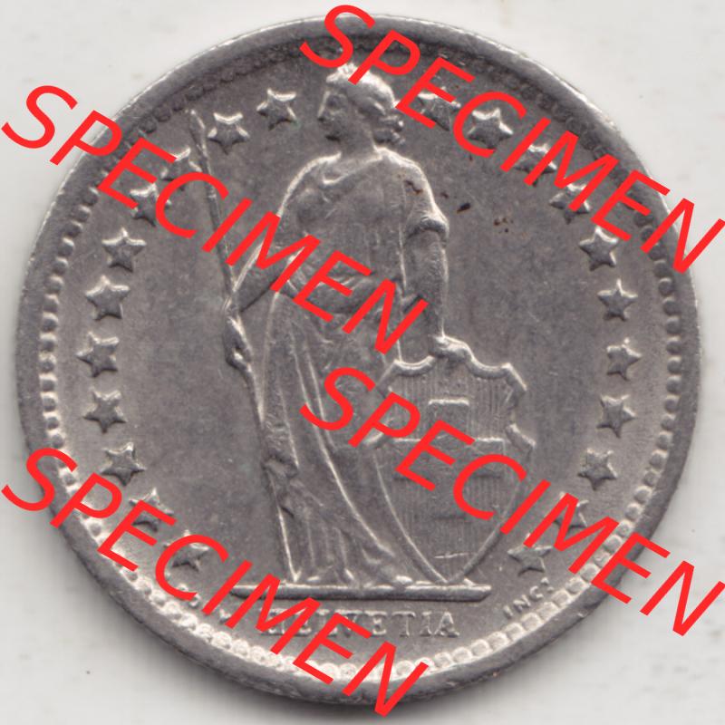 Münzen Schweiz 1968-1982, 1/2 Franken mit Münzzeichen / Mzz. B 1968 I, Münzen Vorderseite als Bildmaterial Sammlung