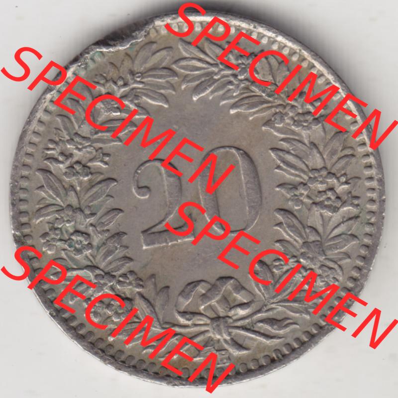 Münzen Schweiz 1943 II., Münzen Rückseite als Bildmaterial im online Katalog und online Datenbank für Sammler von Schweizer Münzen. Sammlung