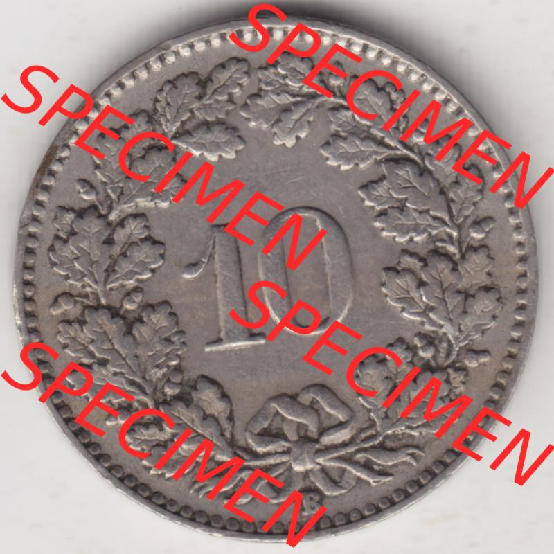 Münzen Schweiz 1940-Heute, 10 Rappen B 1940, Münzen Rückseite als Bildmaterial im online Katalog und online Datenbank für Sammler von Schweizer Münzen. Sammlung