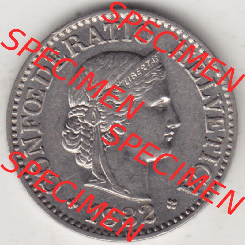 Münzen Schweiz 1932-1939, 10 Rappen B 1932 II.i, Münzen Vorderseite als Bildmaterial im online Katalog und online Datenbank für Sammler von Schweizer Münzen. Sammlung