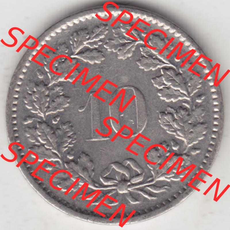 Münzen Schweiz 1940-2018, 10 Rappen B 1970 I., Münzen Rückseite als Bildmaterial im online Katalog und online Datenbank für Sammler von Schweizer Münzen. Sammlung