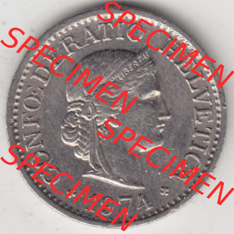 Münzen Schweiz 1940-2018, 10 Rappen B 1974 II., Münzen Vorderseite als Bildmaterial im online Katalog und online Datenbank für Sammler von Schweizer Münzen. Sammlung