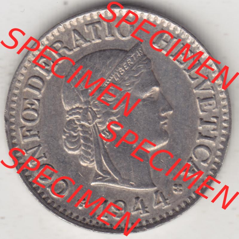 Münzen Schweiz 1940-Heute, 10 Rappen B 1944 II., Münzen Vorderseite als Bildmaterial im online Katalog und online Datenbank für Sammler von Schweizer Münzen. Sammlung