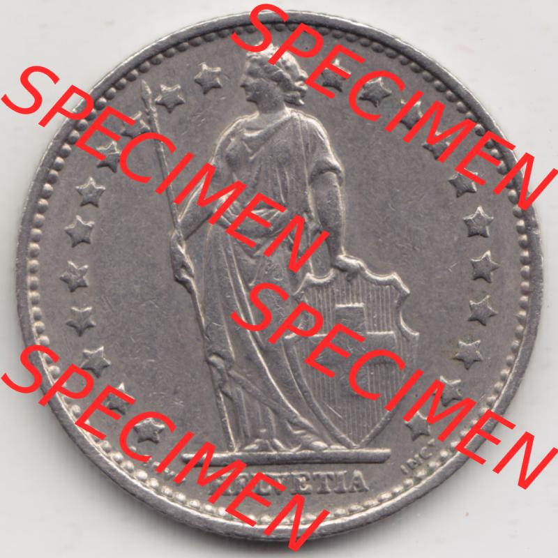 Münzen Schweiz 1968-1982, 1 Franken mit Münzzeichen / Mzz. B 1969, Münzen Vorderseite als Bildmaterial im online Katalog und online Datenbank für Sammler von... Sammlung