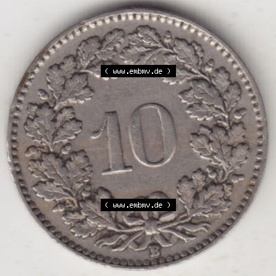Münzen Schweiz 1940-Heute, 10 Rappen B 1940, Münzen Rückseite als Bildmaterial im online Katalog und online Datenbank für Sammler von Schweizer Münzen. Sammlung
