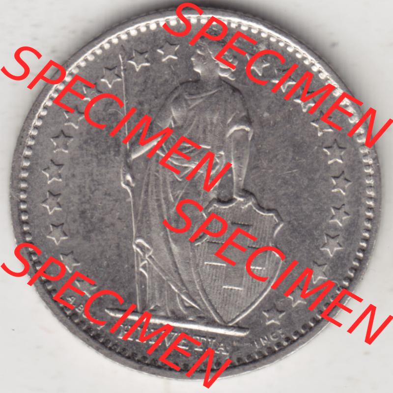 Münzen Schweiz 1968-1982, 1/2 Franken mit Münzzeichen / Mzz. B 1982, Münzen Vorderseite als Bildmaterial Sammlung