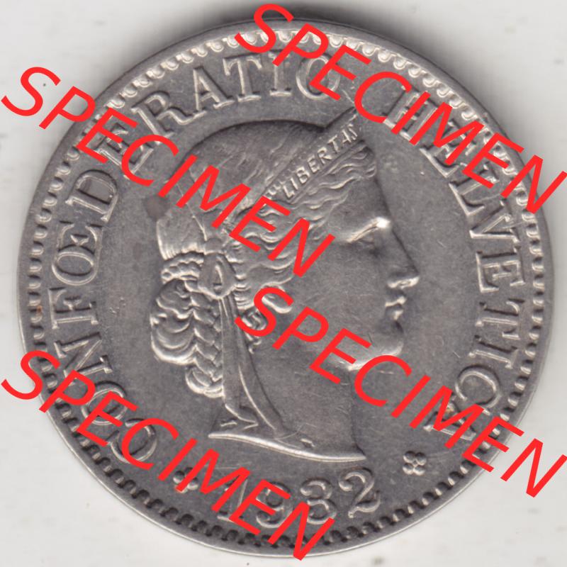 Münzen Schweiz 1932-1939, 10 Rappen B 1932, Münzen Vorderseite als Bildmaterial im online Katalog und online Datenbank für Sammler von Schweizer Münzen. Sammlung