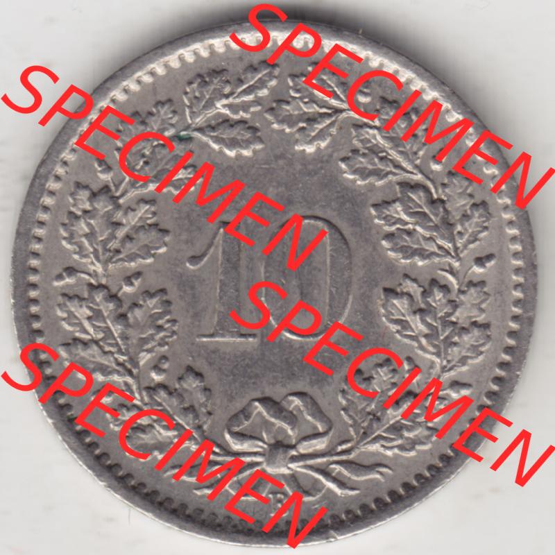 Münzen Schweiz 1940-2018, 10 Rappen B 1967, Münzen Rückseite als Bildmaterial im online Katalog und online Datenbank für Sammler von Schweizer Münzen. Sammlung