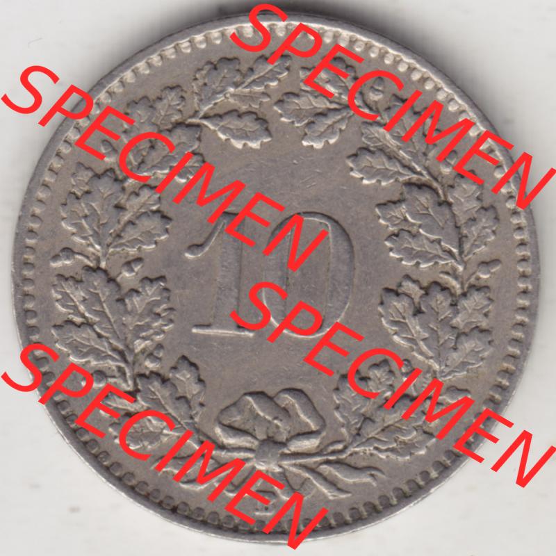 Münzen Schweiz 1940-Heute, 10 Rappen B 1944 I., Münzen Rückseite als Bildmaterial im online Katalog und online Datenbank für Sammler von Schweizer Münzen. Sammlung