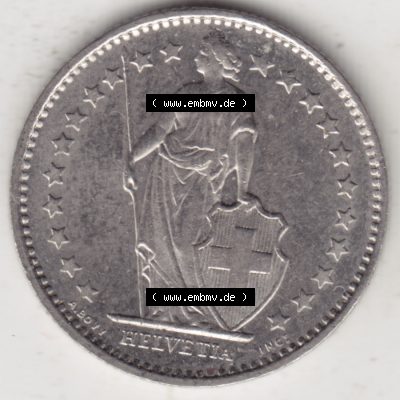 Münzen Schweiz 1968-1982, 1/2 Franken mit Münzzeichen / Mzz. B 1982, Münzen Vorderseite als Bildmaterial Sammlung