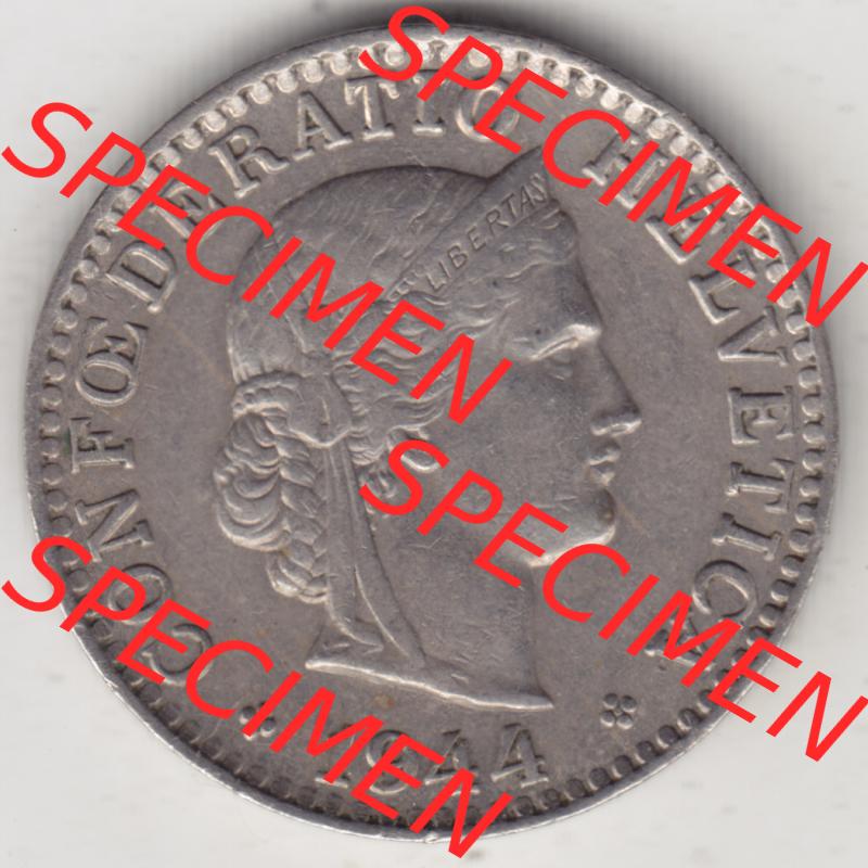 Münzen Schweiz 1939-Heute, 20 Rappen Münzzeichen / Mzz. B 1944-I, Münzen Vorderseite als Bildmaterial im online Katalog und online Datenbank für Sammler von Schweizer... Sammlung