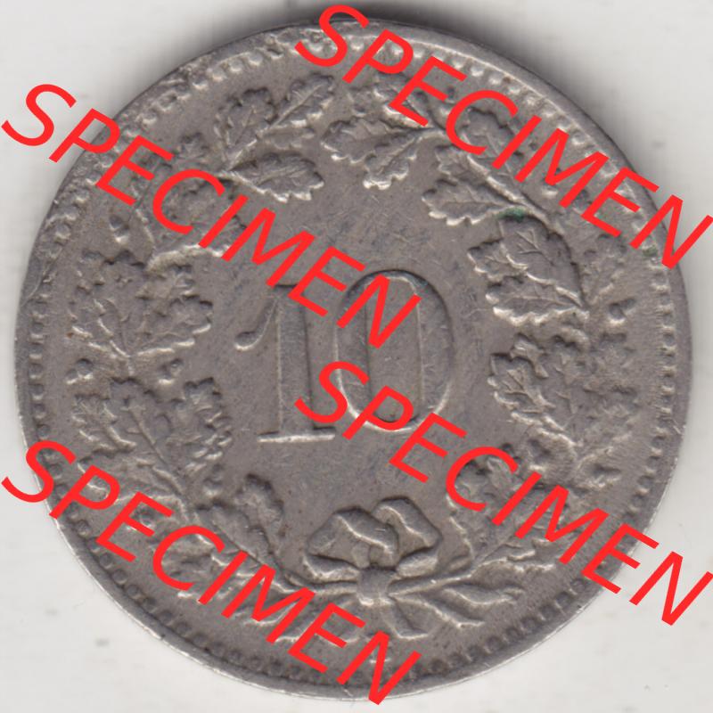 Münzen Schweiz 1940-Heute, 10 Rappen B 1946, Münzen Rückseite als Bildmaterial im online Katalog und online Datenbank für Sammler von Schweizer Münzen. Sammlung