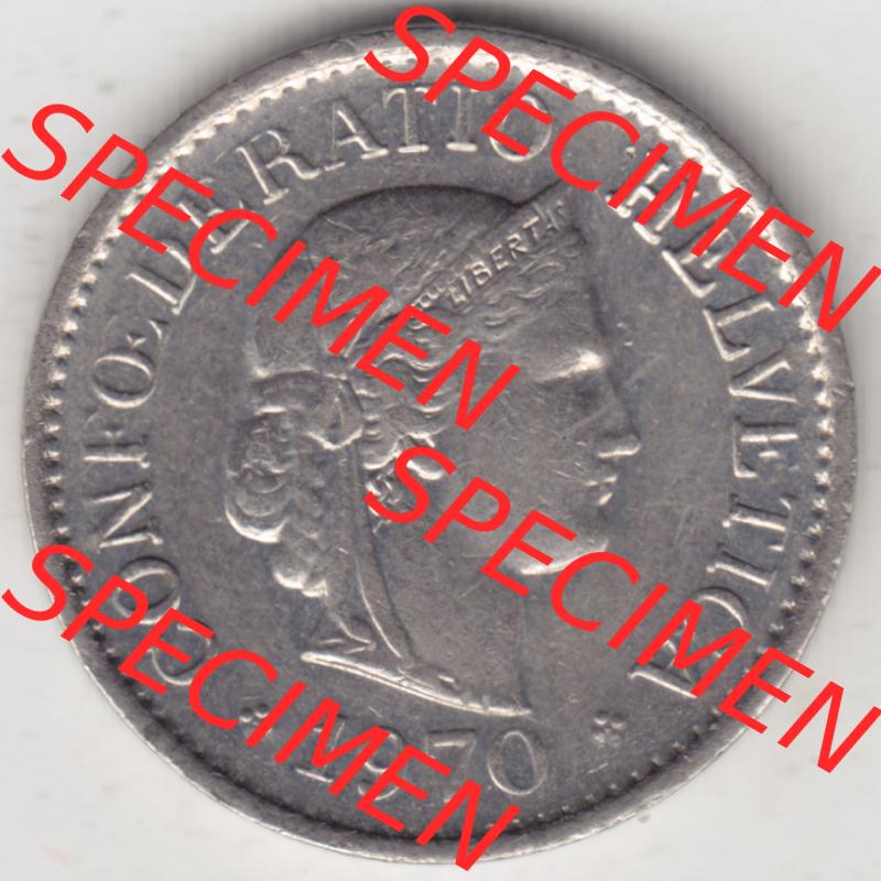Münzen Schweiz 1940-2018, 10 Rappen B 1970 I., Münzen Vorderseite als Bildmaterial im online Katalog und online Datenbank für Sammler von Schweizer Münzen. Sammlung