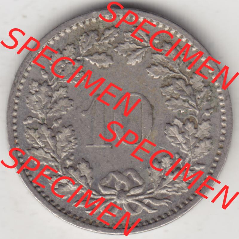 Münzen Schweiz 1940-2018, 10 Rappen B 1974 I., Münzen Rückseite als Bildmaterial im online Katalog und online Datenbank für Sammler von Schweizer Münzen. Sammlung