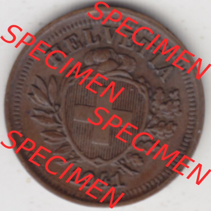 Münzen Schweiz 1850-1941, 1 Rappen, Münzen Vorderseite, Jahrgang 1941 mit Münzzeichen B Sammlung