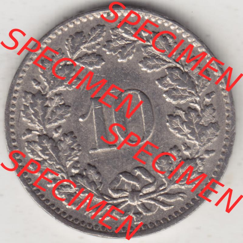 Münzen Schweiz 1940-Heute, 10 Rappen B 1946 I., Münzen Rückseite als Bildmaterial im online Katalog und online Datenbank für Sammler von Schweizer Münzen. Sammlung