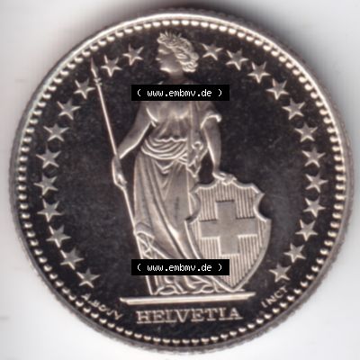 Münzen Schweiz 1983-2018, 1 Franken B 2003, Münzen Vorderseite als Bildmaterial im online Katalog und online Datenbank für Sammler von Schweizer Münzen. Sammlung