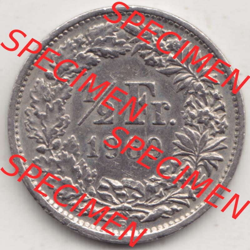 Münzen Schweiz 1968-1982, 1/2 Franken mit Münzzeichen / Mzz. B 1969 I, Münzen Rückseite als Bildmaterial Sammlung
