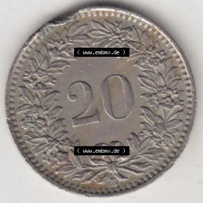 Münzen Schweiz 1943 II., Münzen Rückseite als Bildmaterial im online Katalog und online Datenbank für Sammler von Schweizer Münzen. Sammlung
