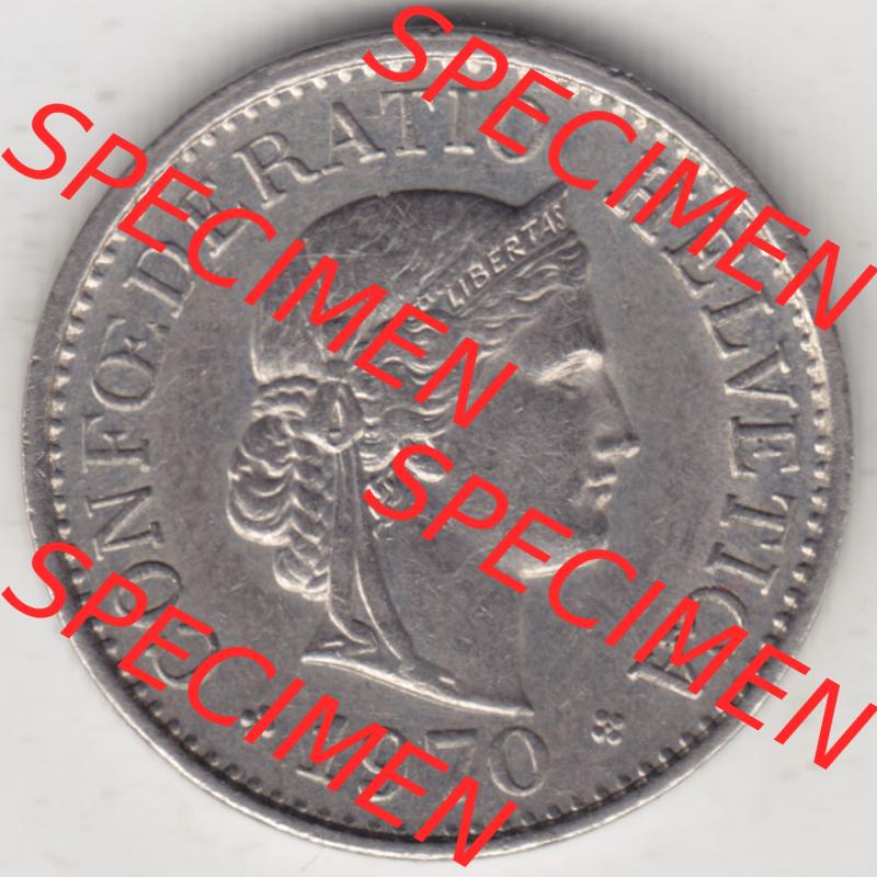 Münzen Schweiz 1940-2018, 10 Rappen B 1970 II., Münzen Vorderseite als Bildmaterial im online Katalog und online Datenbank für Sammler von Schweizer Münzen. Sammlung