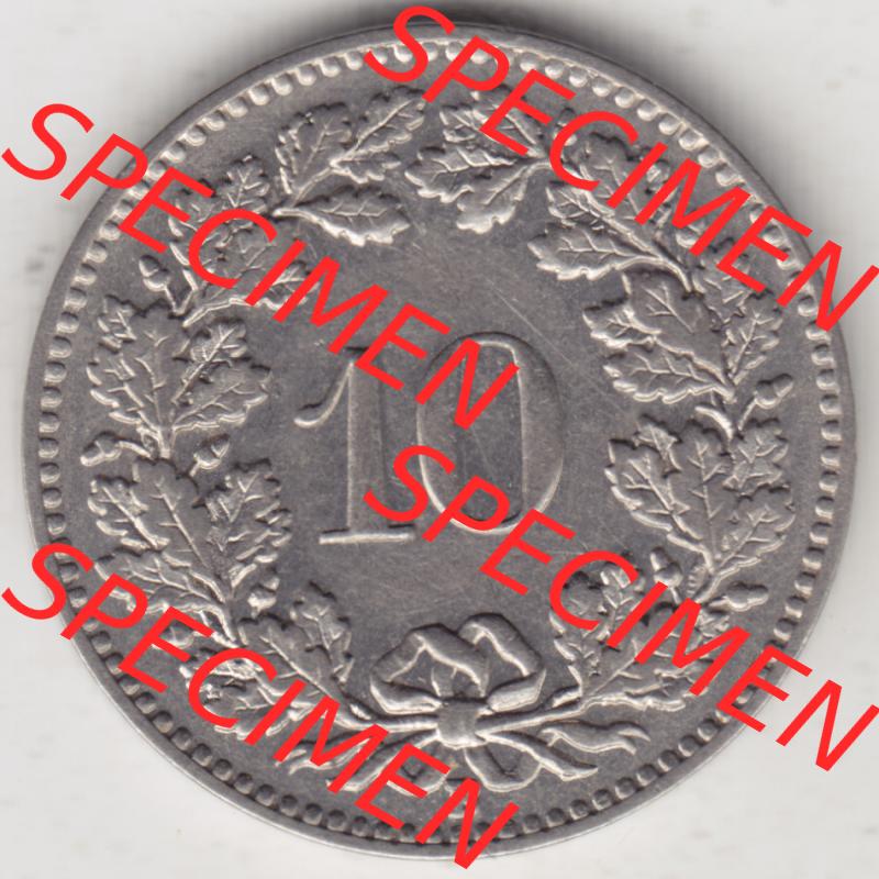 Münzen Schweiz 1932-1939, 10 Rappen B 1932, Münzen Rückseite als Bildmaterial im online Katalog und online Datenbank für Sammler von Schweizer Münzen. Sammlung