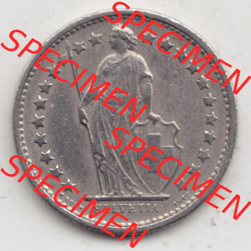Münzen Schweiz 1968-1982, 1/2 Franken mit Münzzeichen / Mzz. B 1968, Münzen Vorderseite als Bildmaterial Sammlung