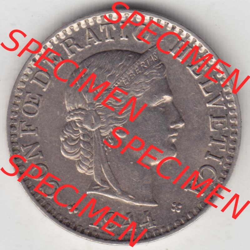 Münzen Schweiz 1939-Heute, 20 Rappen Münzzeichen / Mzz. B 1944, Münzen Vorderseite als Bildmaterial im online Katalog und online Datenbank für Sammler von Schweizer... Sammlung