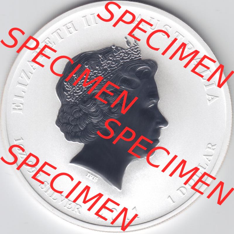 Silbermünzen Australien Lunar II. Chinesische Tierkreiszeichen 2011, 1 Unze Hasen. Rückseite der Silbermünze Lunar-Serie aus Australien hier im online Katalog und Datenbank... Sammlung