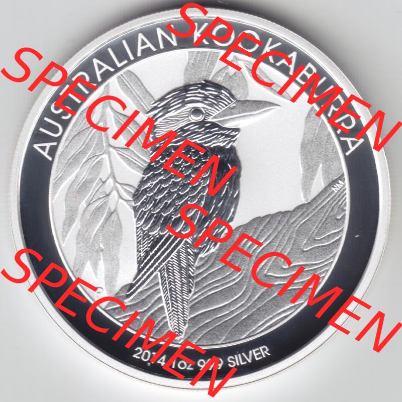 Silbermünzen Australien Kookaburra 1 Unze 2014. Vorderseite der Silbermünze Kookaburra / Eisvogel aus Australien hier im online Katalog und Datenbank zum verwalten und katalogisieren... Sammlung