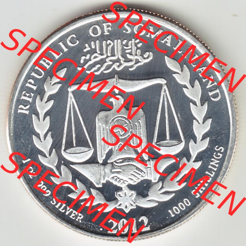 Silbermünzen Somaliland 1 Unze 2012 Jahr des Drachens (2) Sammlung