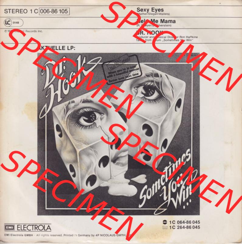 BRD, Soul und Funk (Singles) Electrola Records und Capitol Records 1979, DR. Hook mit Sexy Eyes und Help Me Mama. Die Vinyl Single Schallplatten wurden hier im online... Sammlung