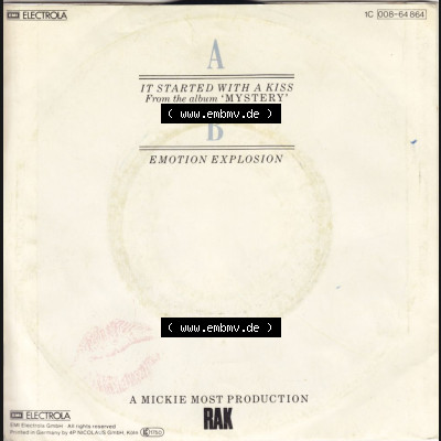 BRD, Soul und Funk (Singles) Electrola 1982, Hot Chocolate mit It Started With A Kiss und Emotion Explosion. Die Vinyl Single Schallplatten wurden hier im online Katalog als... Sammlung