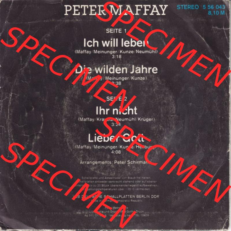 Amiga Schallplatte Amiga 1982, Amiga Quartett, Peter Maffay. Amiga Quartett Schallplatten Vinyl - Sammlungen per kostenlosen Bilderupload.im online Katalog katalogisieren und... Sammlung