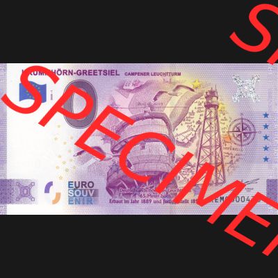 0-Euro Souvenirscheine Deutschland 2020-1, XEMQ, Krummhörn-Greetsiel - Campener Leuchtturm (1) Sammlung