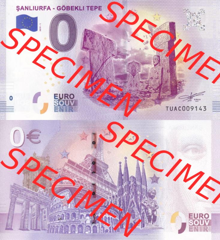 0-Euro Souvenirscheine Türkei 2019-1, TUAC, Şanlıurfa - Göbekli Tepe (3) Sammlung