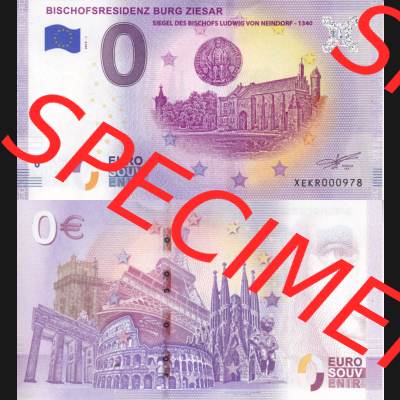 0-Euro Souvenirscheine Deutschland 2019-1, XEKR, Bischofsresidenz Burg Ziesar - Siegel Des Bischofs Ludwig Von Neindorf - 1340 (3) Sammlung