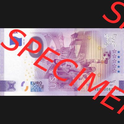0-Euro Souvenirscheine Deutschland 2022-US, Fußball-WM in Katar XEQA, USA - Amerika (1) Sammlung
