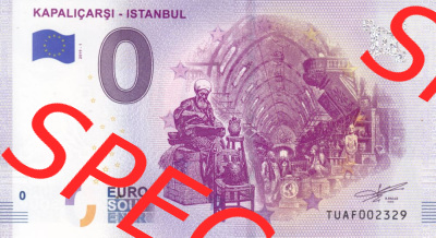 0-Euro Souvenirscheine Türkei 2019 (Stück 1), TUAF, Kapalicarsi - Istanbul (1) Sammlung