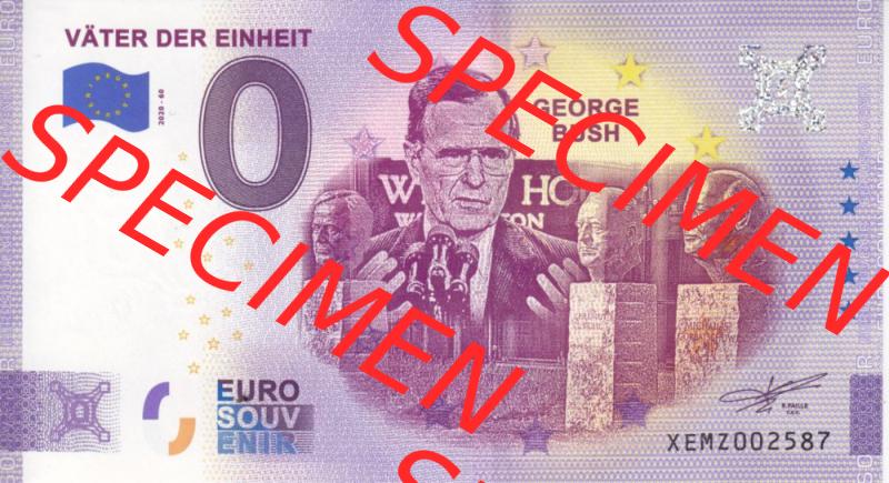 0-Euro Souvenirscheine Deutschland 2020-60, XEMZ, Väter der Einheit - George Bush (1) Sammlung