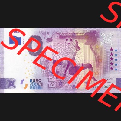 0-Euro Souvenirscheine Deutschland 2022-BR, Fußball-WM in Katar XEQA, Brasilien - Brazil (1) Sammlung