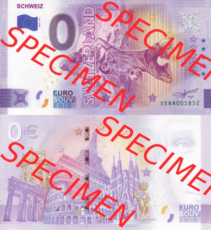 0-Euro Souvenirscheine Deutschland 2022-CH, Fußball-WM in Katar XEQA, Schweiz - Switzerland (3) Sammlung
