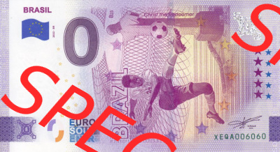 0-Euro Souvenirscheine Deutschland 2022-BR, Fußball-WM in Katar XEQA, Brasilien - Brazil (1) Sammlung