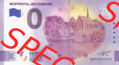 0-Euro Souvenirscheine Deutschland 2021 (Stück 3), XEPA, Wuppertal-Beyenburg (1) Sammlung