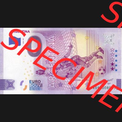 0-Euro Souvenirscheine Deutschland 2022-AR, Fußball-WM in Katar XEQA, Argentinien - Argentina (1) Sammlung