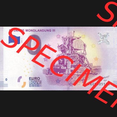 0-Euro Souvenirscheine Deutschland 2018-3, XECB, 50 Jahre Mondlandung III (1) Sammlung