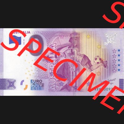 0-Euro Souvenirscheine Deutschland 2022-AU, Fußball-WM in Katar XEQA, Australien - Australia (1) Sammlung