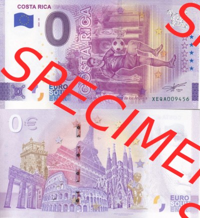 0-Euro Souvenirscheine Deutschland 2022-CR, Fußball-WM in Katar XEQA, Costa-Rica (3) Sammlung