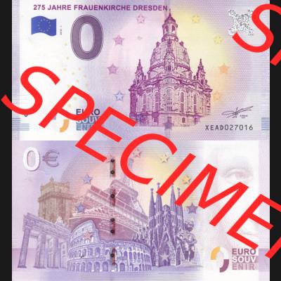 0-Euro Souvenirscheine Deutschland 2018-1, XEAD, 275 Jahre Frauenkirche Dresden (3) Sammlung