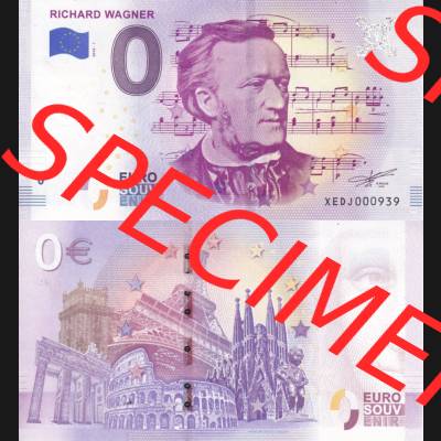 0-Euro Souvenirscheine Deutschland 2018-1, XEDJ, Richard Wagner (3) Sammlung