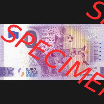 0-Euro Souvenirscheine Deutschland 2022-KR, Fußball-WM in Katar XEQA, Süd-Korea - South-Korea (1) Sammlung